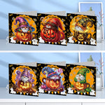 5/6Pcs/Set Halloween-Diamond Greeting Cards