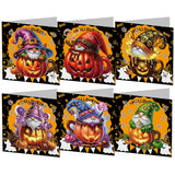 5/6Pcs/Set Halloween-Diamond Greeting Cards