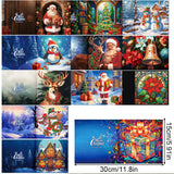 12Pcs/Set Christmas-Diamond Greeting Cards