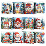 12Pcs/Set Christmas-Diamond Greeting Cards