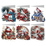 6/12Pcs/Set Christmas-Diamond Greeting Cards