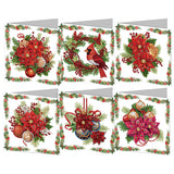 6/12Pcs/Set Christmas-Diamond Greeting Cards