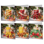 6/12Pcs/Set Christmas-Diamond Greeting Cards