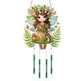 Girl-Double-Sided Wind Bell Diamond Pendant