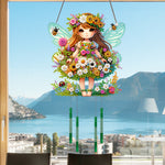 Girl-Double-Sided Wind Bell Diamond Pendant