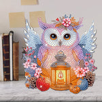 Christmas Owl-Single Side Drill-Shaking Head Acrylic Diamond Desktop Ornament