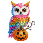 Christmas Owl-Single Side Drill-Shaking Head Acrylic Diamond Desktop Ornament