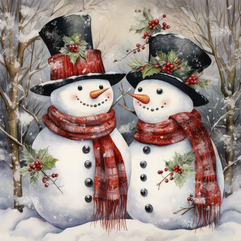 Christmas snowman - Full Drill Diamond Painting 40*40cm