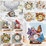 5D DIY Special Shape Diamond Painting Desk Ornament Handmade Clock Kit