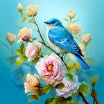 Flowers And Birds-Full Round Diamond Painting-40x40cm