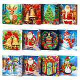 8/12Pcs/Set-Christmas-Diamond Greeting Cards