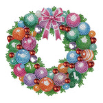 Christmas Wreath-Partial Special Diamond Painting-30x30cm