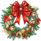 Christmas Wreath-Partial Special Diamond Painting-30x30cm