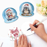 12Pcs/Set Christmas Animals-Diamond Greeting Cards