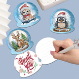 12Pcs/Set Christmas Animals-Diamond Greeting Cards