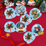 10Pcs/Set Christmas Crystal Ball-Diamond Greeting Cards