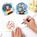 10Pcs/Set Christmas Crystal Ball-Diamond Greeting Cards