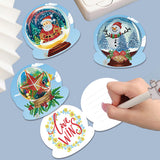 10Pcs/Set Christmas Crystal Ball-Diamond Greeting Cards