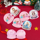 8Pcs/Set Snowman Princess-Diamond Greeting Cards