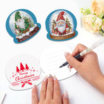 12Pcs/Set Christmas Crystal Ball-Diamond Greeting Cards