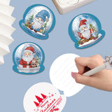 12Pcs/Set Christmas Crystal Ball-Diamond Greeting Cards