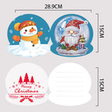 12Pcs/Set Christmas Crystal Ball-Diamond Greeting Cards