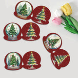 8Pcs/Set Christmas Tree-Diamond Greeting Cards