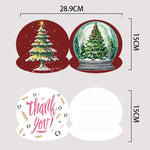 8Pcs/Set Christmas Tree-Diamond Greeting Cards