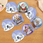 8Pcs/Set Christmas-Diamond Greeting Cards