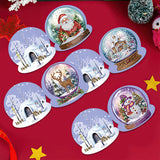 8Pcs/Set Christmas-Diamond Greeting Cards