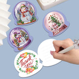 8Pcs/Set Christmas-Diamond Greeting Cards