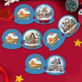 5Pcs/Set Christmas House-Diamond Greeting Cards