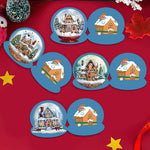 5Pcs/Set Christmas House-Diamond Greeting Cards