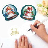 12Pcs/Set Christmas Crystal Ball-Diamond Greeting Cards