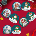 12Pcs/Set Christmas Crystal Ball-Diamond Greeting Cards