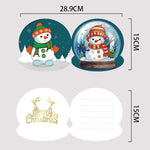 12Pcs/Set Christmas Crystal Ball-Diamond Greeting Cards