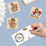 5Pcs/Set Christmas Gingerbread Man-Diamond Greeting Cards