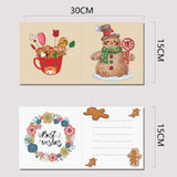 5Pcs/Set Christmas Gingerbread Man-Diamond Greeting Cards