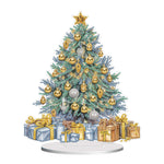 Christmas Tree-Single Side Drill-Wooden Diamond Desktop Ornament