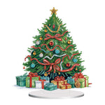 Christmas Tree-Single Side Drill-Wooden Diamond Desktop Ornament