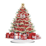 Christmas Tree-Single Side Drill-Wooden Diamond Desktop Ornament