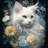 Cat-Full Round Diamond Painting-30x30cm