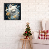 Cat-Full Round Diamond Painting-30x30cm