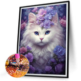 Cat-Full Round Diamond Painting-30x40cm