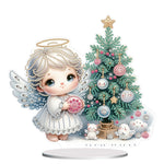 Angel-Single Side Drill-Wooden Diamond Desktop Ornament