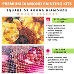 Cartoon-Full Round Diamond Painting-80x50cm-Large Size