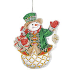 5D Christmas Diamond Painting Hanging Light Festive Rhinestone Lamp Pendant Kits