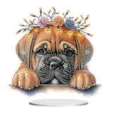 Dog-Single Side Drill-Diamond Desktop Ornament