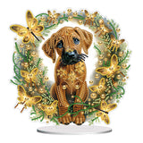 Dog-Single Side Drill-Diamond Desktop Ornament