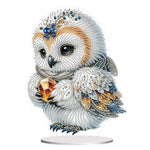 Owl-Single Side Drill-Acrylic Diamond Desktop Ornament